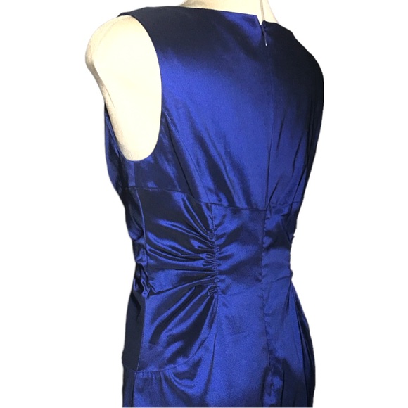 ADRIANNA PAPELL Luxury Sheath Designed Blue Dress Size 8 - Picture 5 of 15